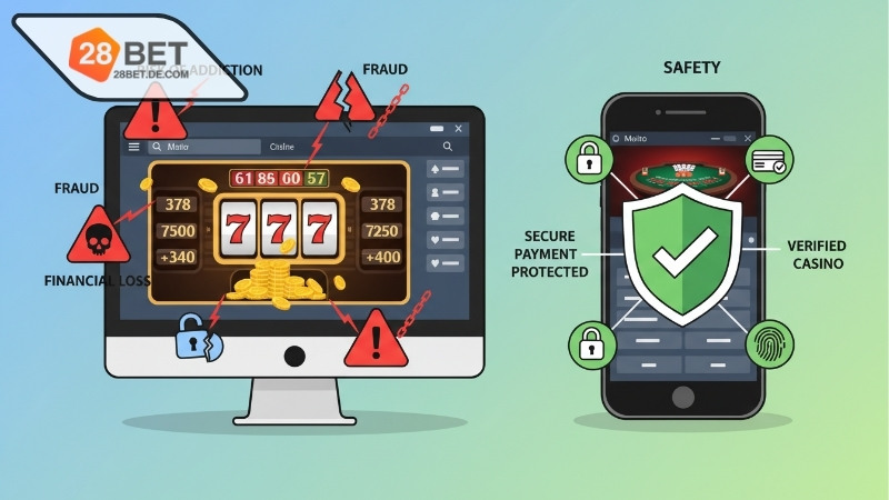 Chơi casino trực tuyến có bị bắt không? Giải thích dễ hiểu