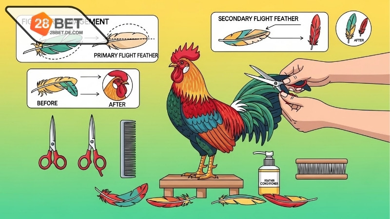 Kỹ thuật cắt lông gà đá – Hướng dẫn giúp chăm sóc hiệu quả
