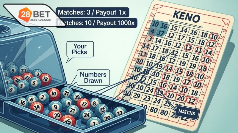 Luật chơi Keno cơ bản – Hướng dẫn chi tiết cho người mới