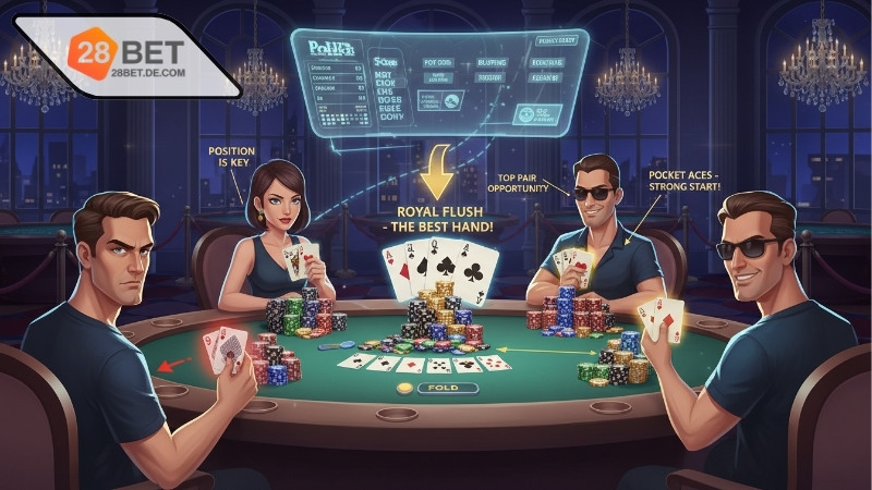Thủ thuật chơi bài Poker Texas hiệu quả cho khả năng đọc bài